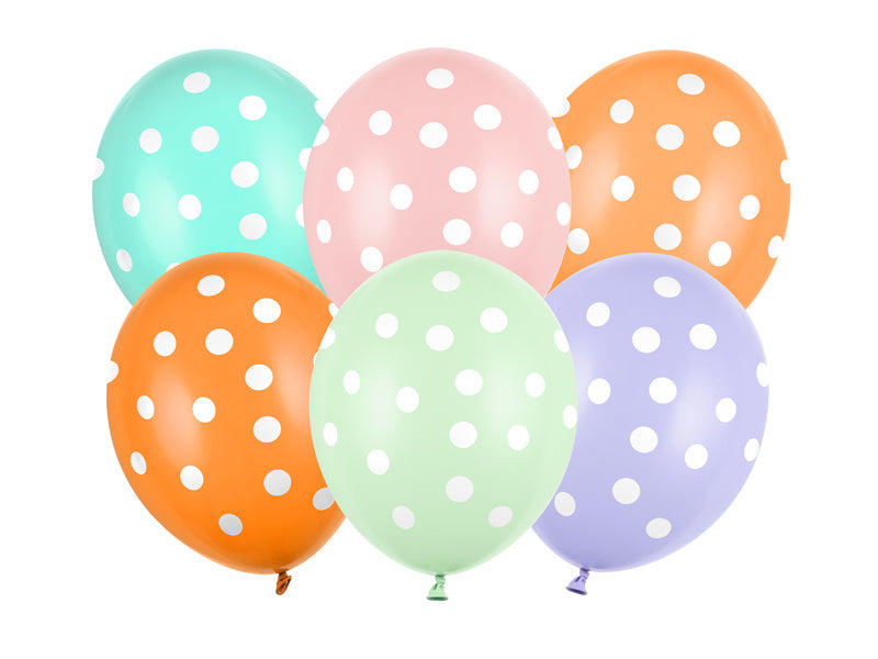 Ballons colorés Dots 30cm 6pcs