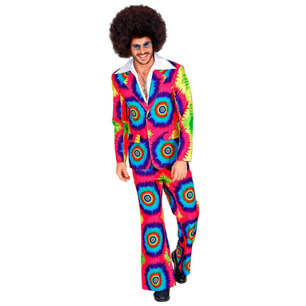 Disco 70S Costume Coloured Men's Groovy