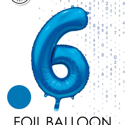 Ballon à figures bleu 6 ans Gloss 86cm