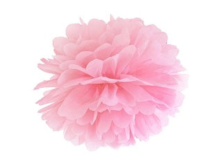 Pompon rose clair 35cm