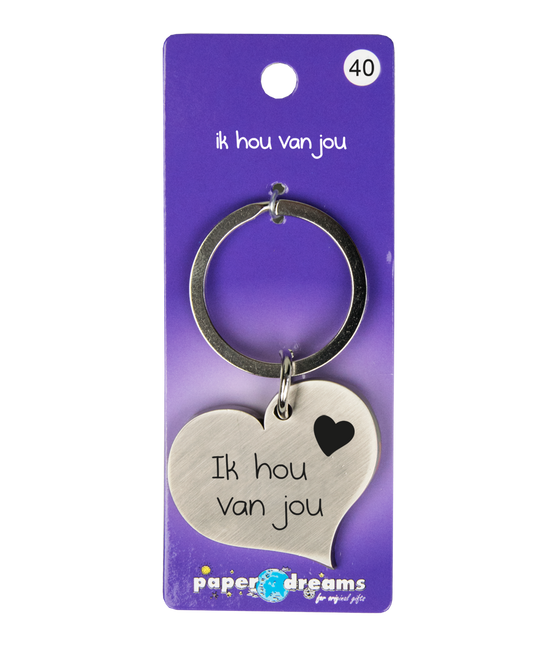 Porte-clés I Love You Heart 10cm