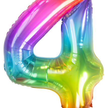 Ballon de baudruche Figure 4 Arc-en-ciel XL 81cm vide