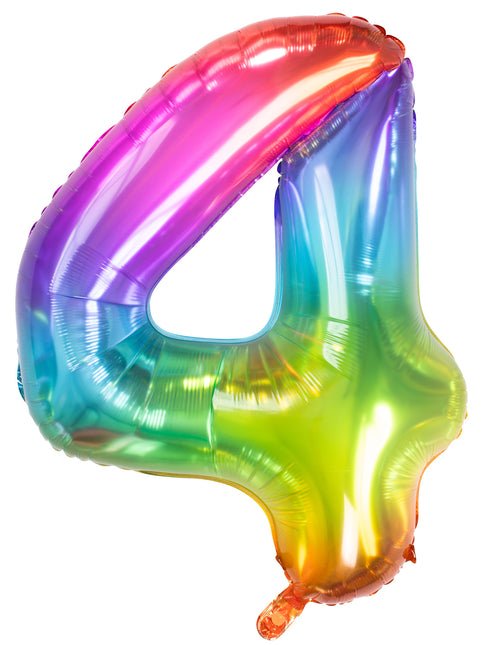 Ballon de baudruche Figure 4 Arc-en-ciel XL 81cm vide