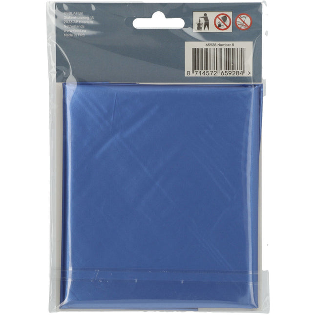 Ballon de baudruche Figure 8 Bleu mat XL 86cm vide