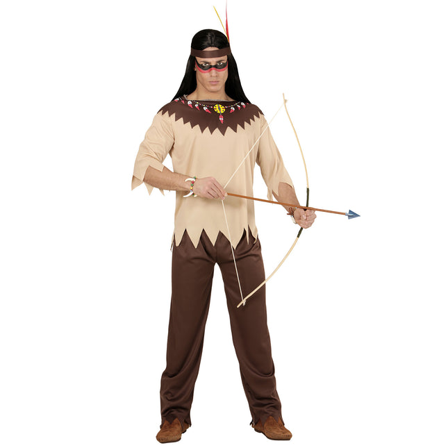 Costume indien Marron Beige Homme 3 pièces