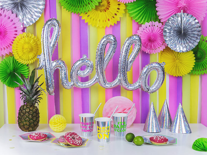 Ballon de baudruche Hello Holographic 72cm