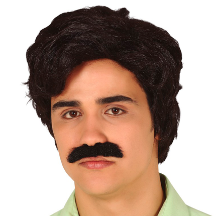 Perruque Moustache de dealer Escobar