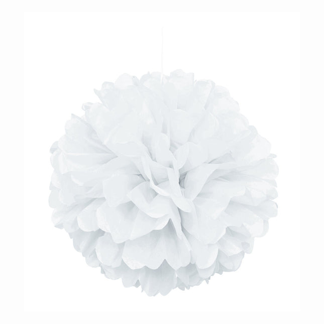 Pompon blanc 40cm