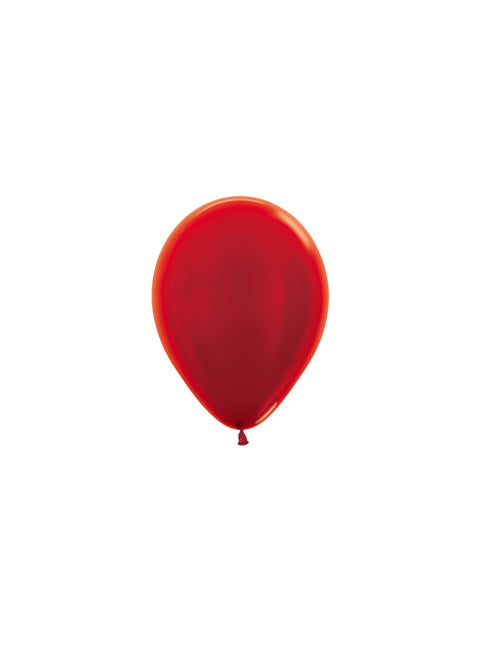 Ballons de baudruche rouge métallique 12cm 50pcs