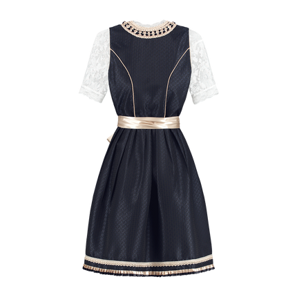 Blanc Bleu Robe Dirndl Oktoberfest Dames 2 pièces