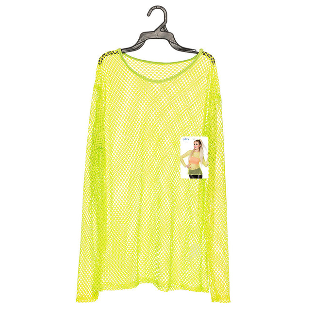 Chemise en résille jaune fluo Mat M/L