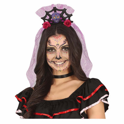 Bandeau Dia De Los Muertos Toile d'araignée