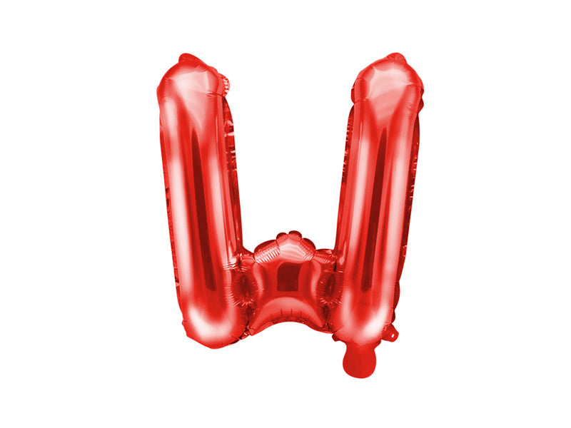 Ballon de baudruche Lettre W Rouge Vide 35cm