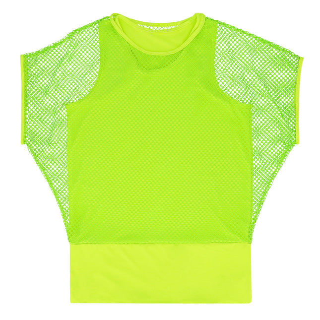 Chemise en résille verte pour femmes M/L