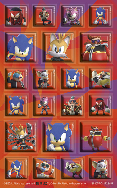 Jeu d'autocollants Sonic grand format