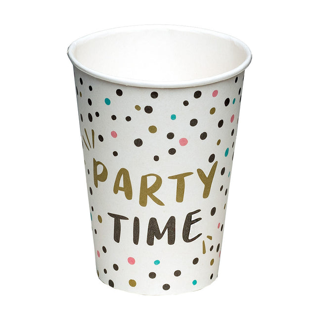 Gobelets Party Time Papier 210ml 8pcs