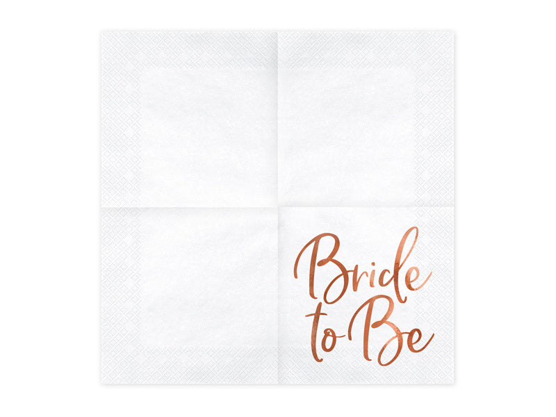 Serviettes de table Bride To Be 33cm 20pcs