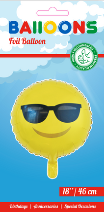 Ballon à l'hélium Lunettes de soleil Emoji 45cm vide