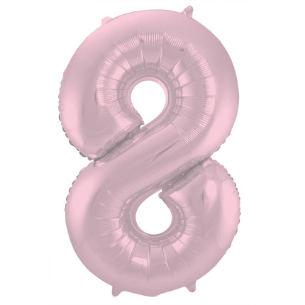 Ballon de baudruche Figure 8 Rose Pastel XL 86cm vide