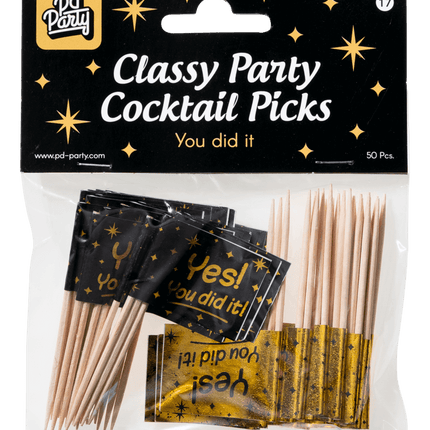 Bâtons de cocktail You Did It 6.5cm 50pcs