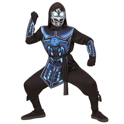 Costume de Ninja Noir Bleu Garçon