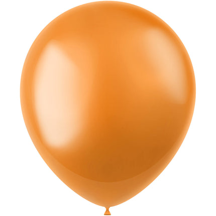 Ballons de baudruche orange métallisés 33cm 50pcs