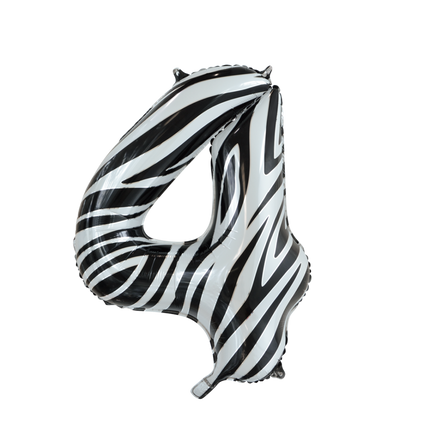 Ballon de baudruche Figure 4 Zebra XL 86cm vide