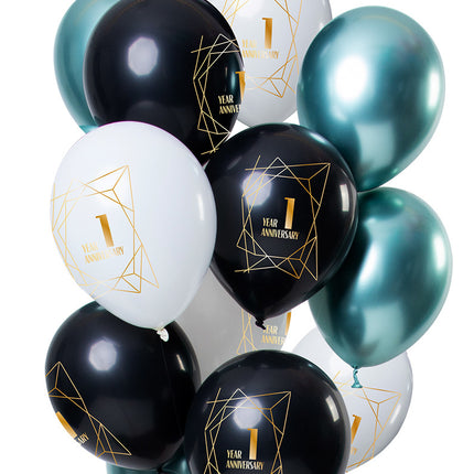 Ballons Anniversaire 1 an 30cm 12pcs