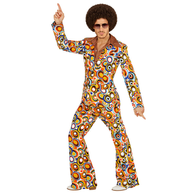 Disco 70S Costume Coloured Men Circles