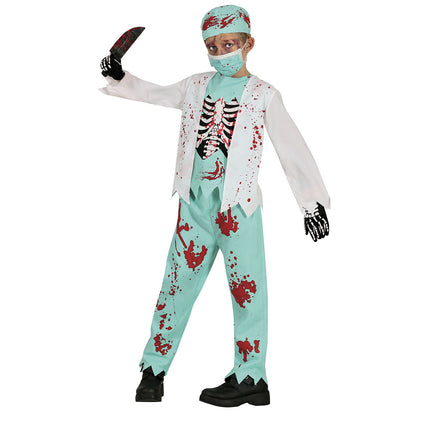 Costume d'Halloween Médecin Enfant Sang