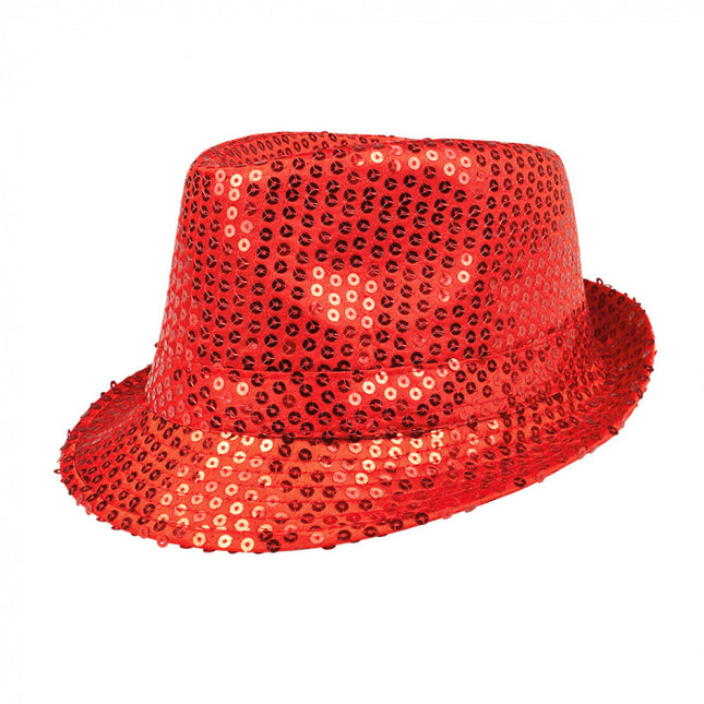 Chapeau rouge pailleté