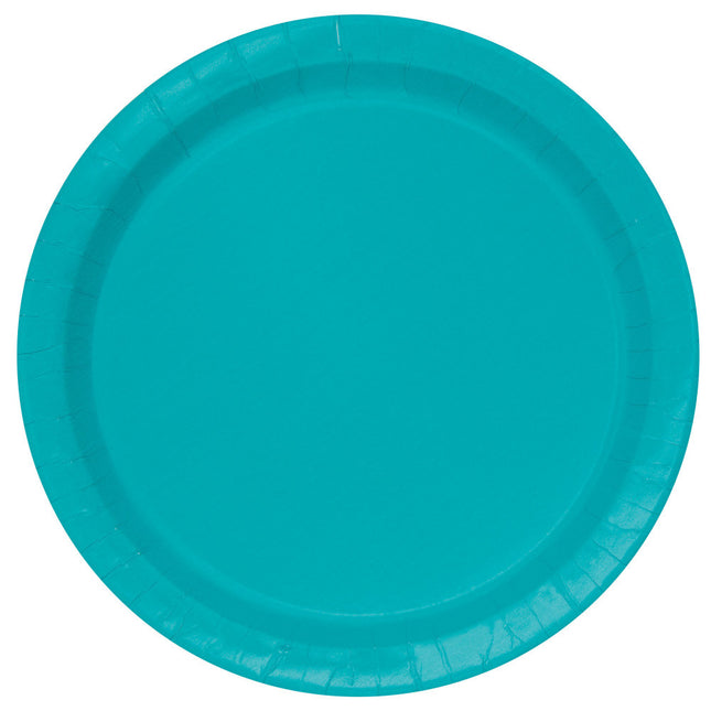 Assiettes Turquoise 18cm 20pcs