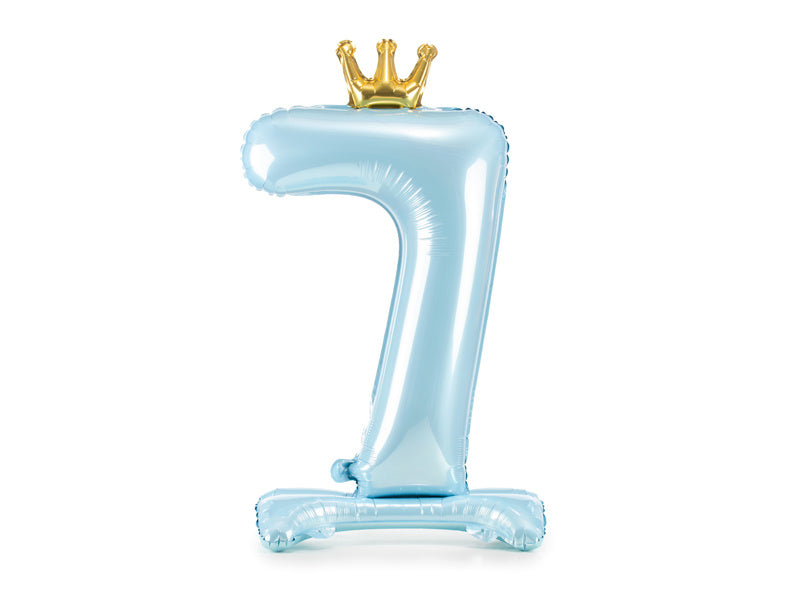 Ballon de baudruche Figure 7 Bleu clair Standard Vide 84cm