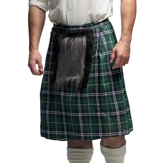 Kilt vert homme avec sac