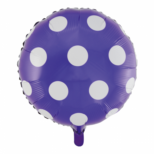 Ballon à l'hélium Dots Purple 45cm vide