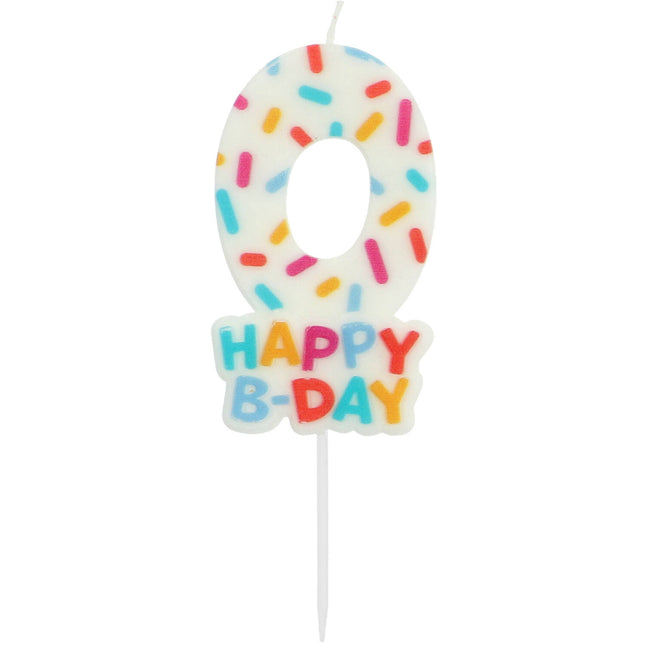 Bougie de joyeux anniversaire 0 an 7cm