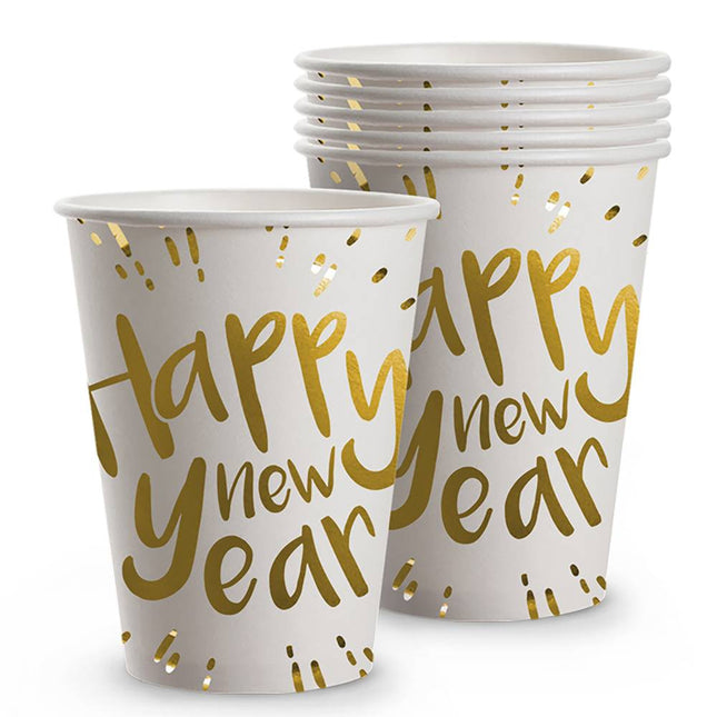 Tasses de la bonne année en carton 250ml 6pcs