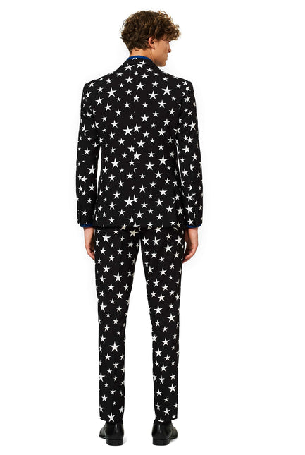 Costume noir blanc étoiles Hommes OppoSuits