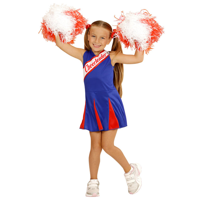 Costume de pom-pom girl Bleu Rouge Fille