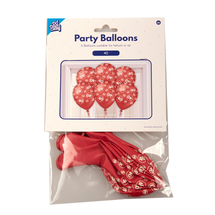 Ballons 40 ans 30cm 6pcs