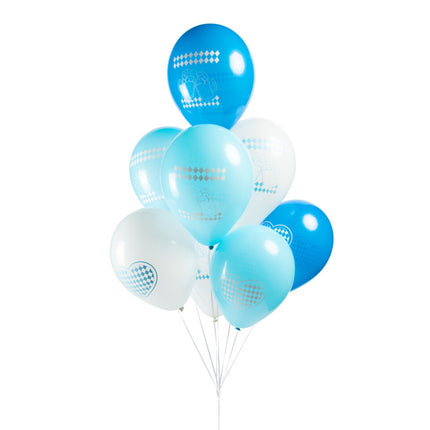 Ballons Oktoberfest Bleu Blanc 30cm 8pcs