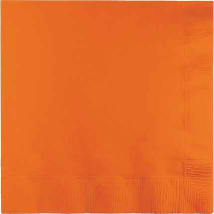 Serviettes de table orange 3 couches 41cm 25pcs