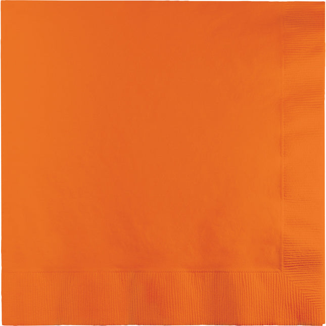 Serviettes de table orange 3 couches 41cm 25pcs