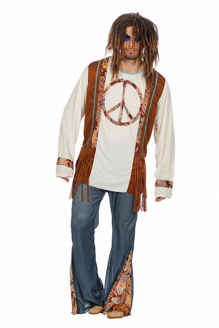 Costume hippie Peace Brown