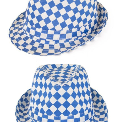 Chapeau Oktoberfest Tiroler Bleu Blanc