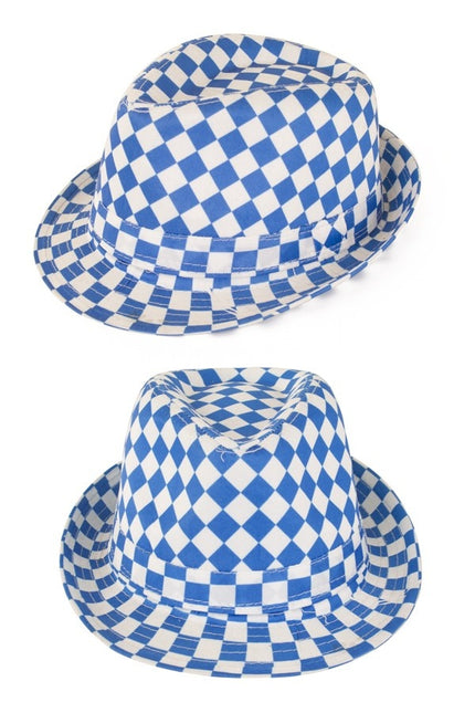 Chapeau Oktoberfest Tiroler Bleu Blanc