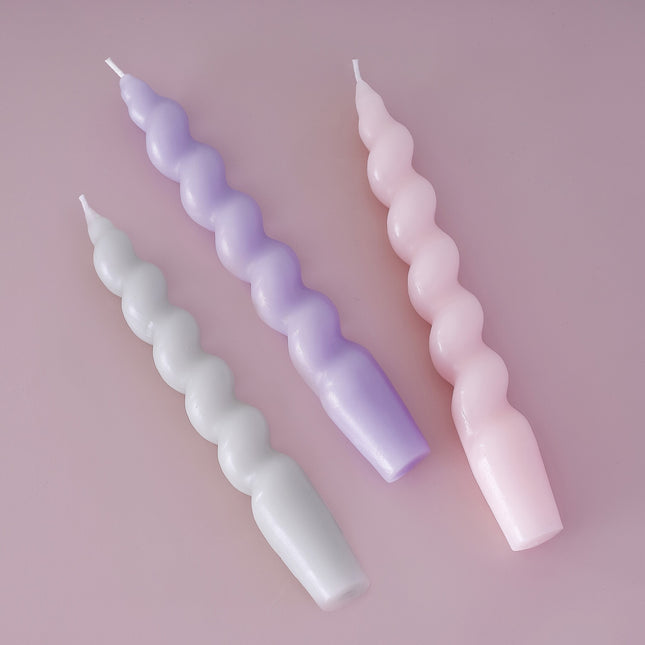 Bougies colorées Pastel 3pcs