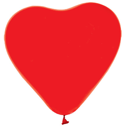 Ballons en forme de coeur rouge 30cm 6pcs