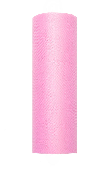 Rouleau de tulle rose 15cm 9m