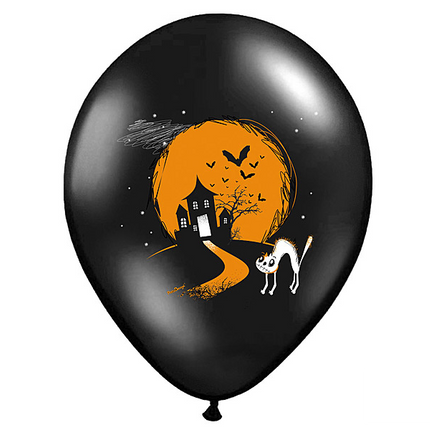 Ballons d'Halloween Boo ! 30cm 6pcs